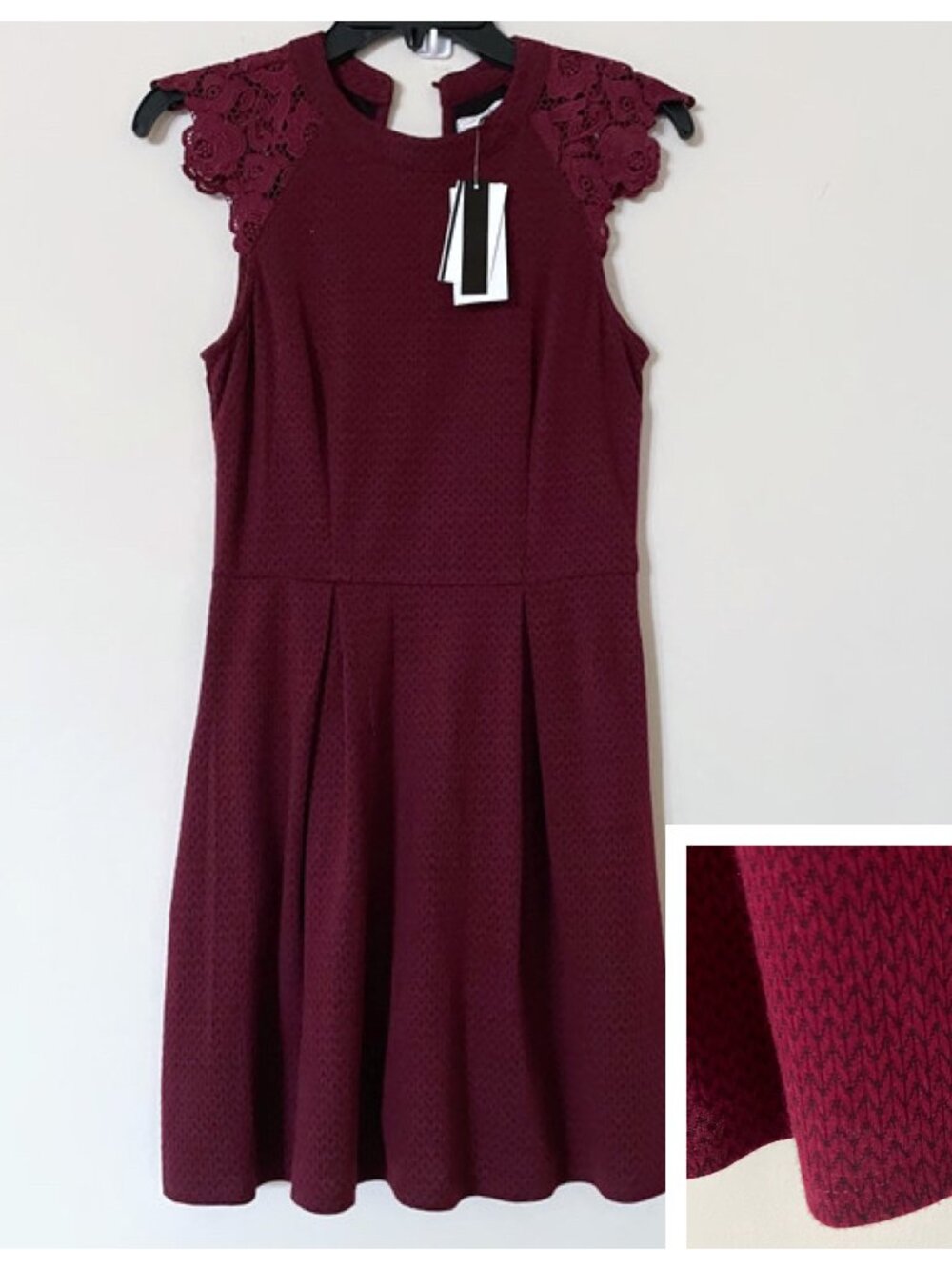 Speechless. Wine color sleeveless dress with zipped back